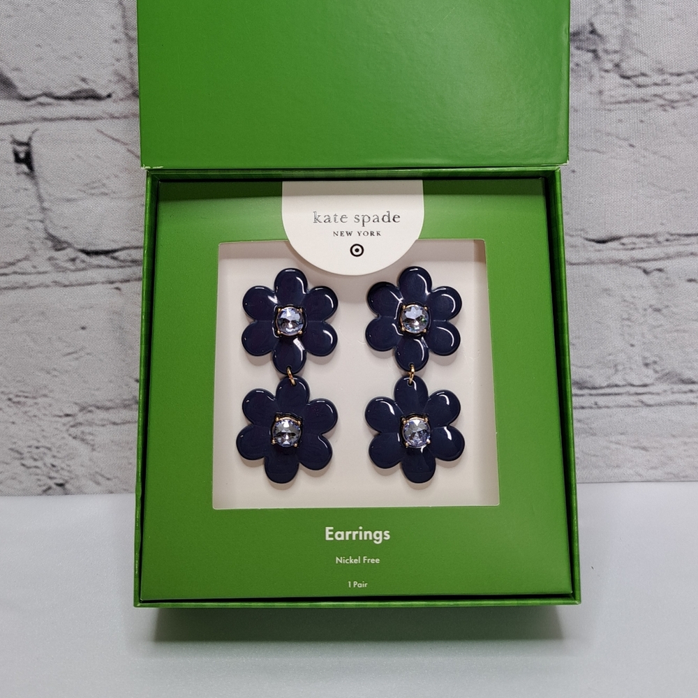 KATE SPADE X TARGET BLUE FLORAL EARRINGS